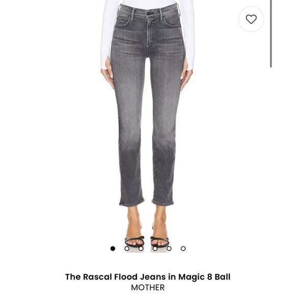 Mother The Rascal Flood In Magic 8 Ball Jeans Women's Gray Size 31 - Picture 1 of 13